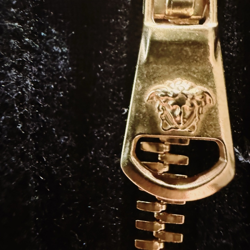 🔥NWOT Versace Black Hoodie with Gold Studs Logo 🔥 - Picture 4 of 7
